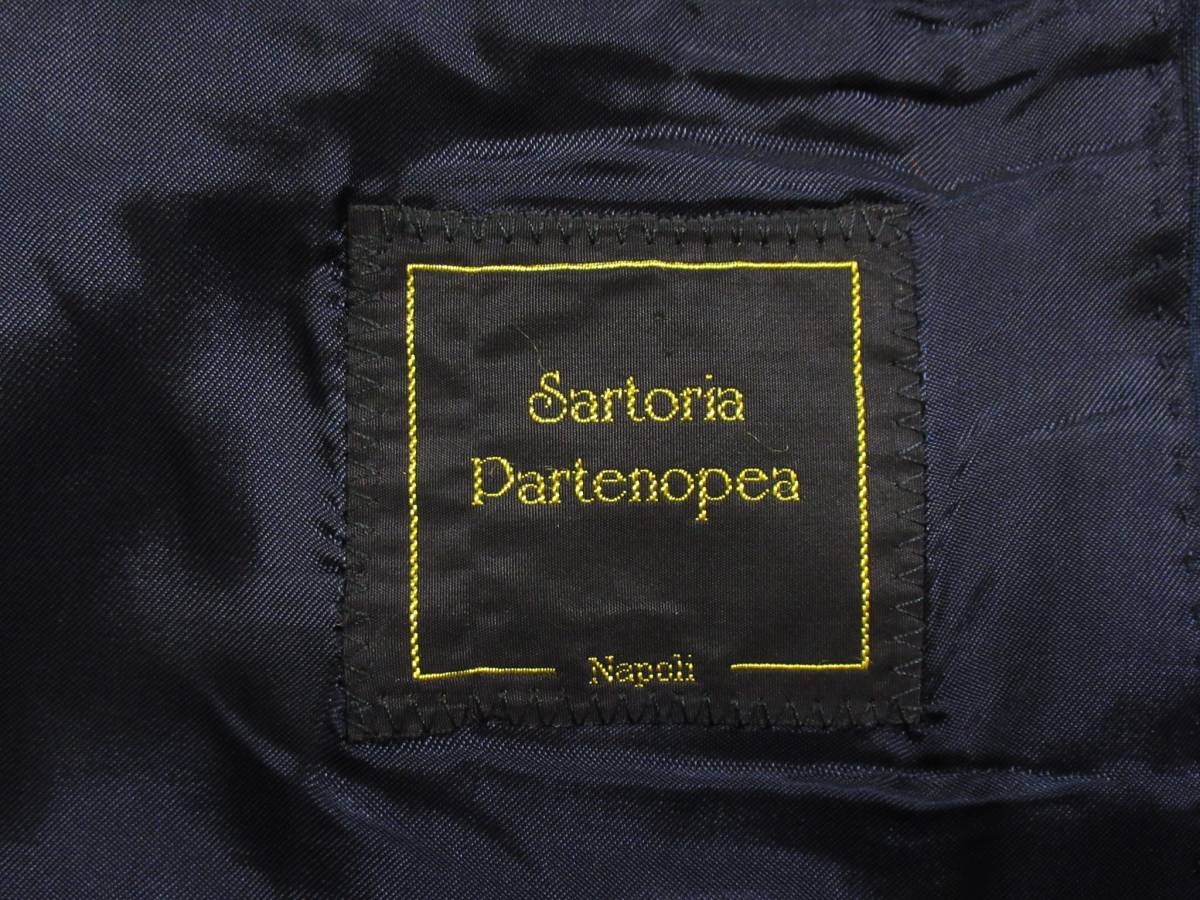 上質 Sartoria Partenopea サルトリアパルテノペア ピンストライプストライプ ジャケット パンツ スーツ 52 2XL程度_画像7