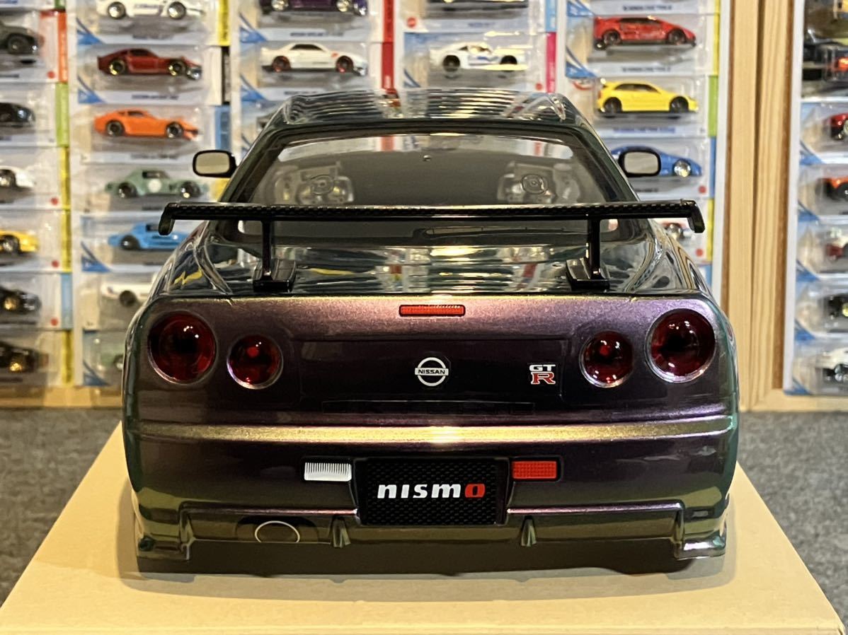 タミヤラジコン日産スカイラインGT-R R34 塗装済 スペアボディ偏光パープルグリーン_画像3