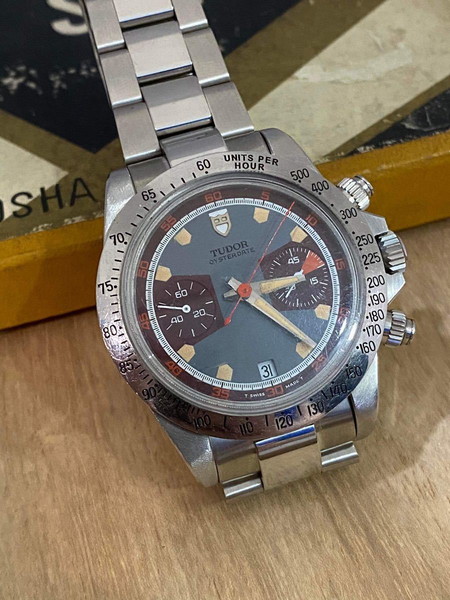 チュードル モンテカルロ　ホームプレートインデックス SS Valjoux Cal.7734 Ref.7032/0 1970年代製 Tudor_画像5