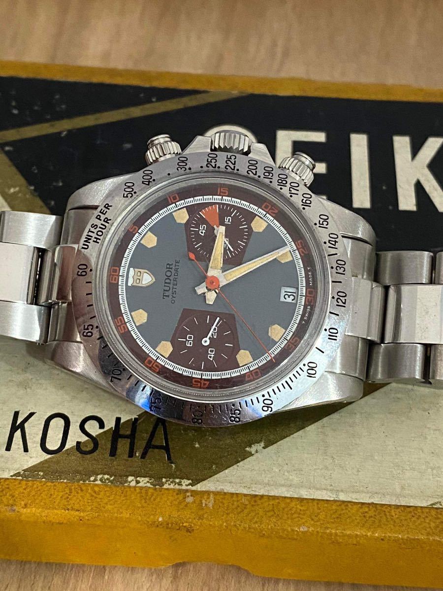 チュードル モンテカルロ　ホームプレートインデックス SS Valjoux Cal.7734 Ref.7032/0 1970年代製 Tudor_画像2