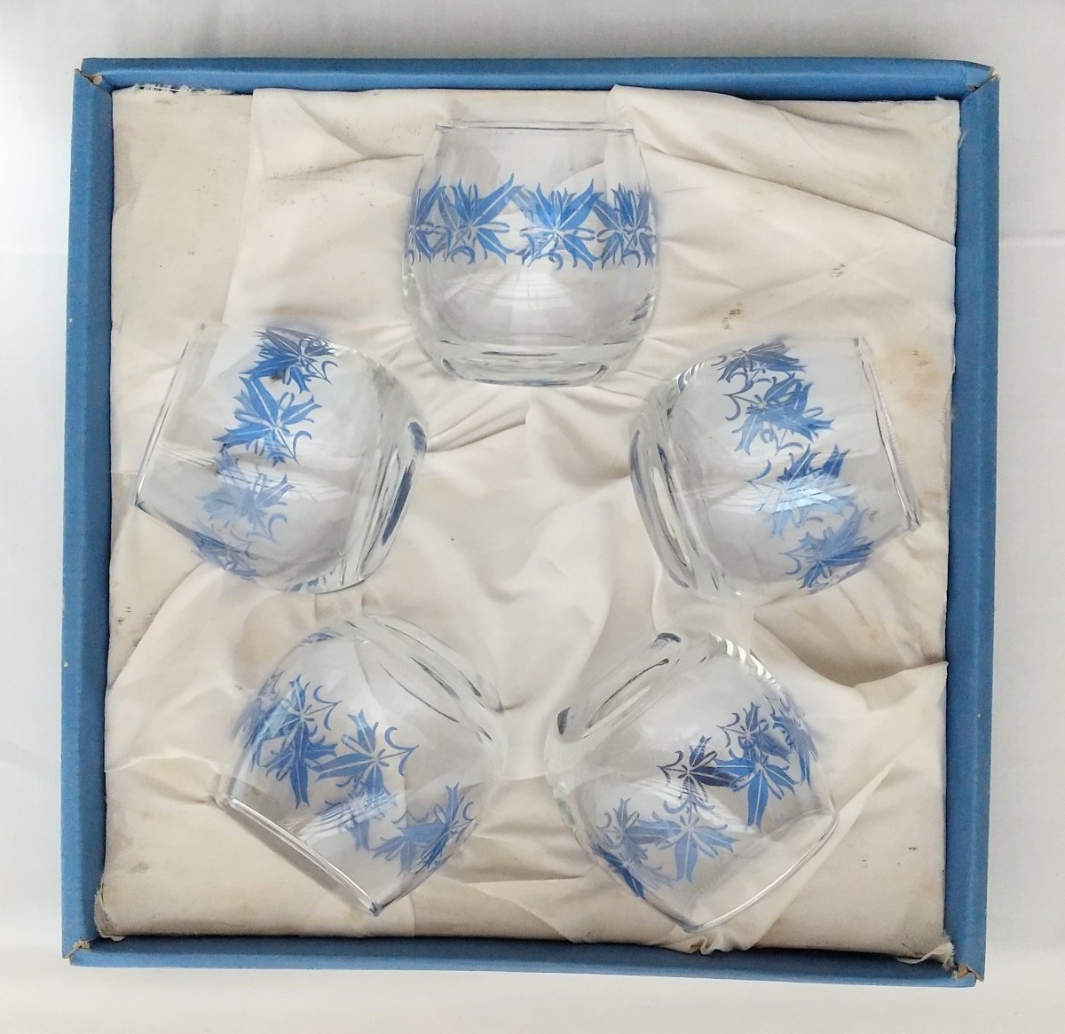 未使用・長期保管品/TOYO GLASS タンブラーセット 丸くてコロンとしたグラス 昭和レトロ 東洋ガラス 5個セット の画像1