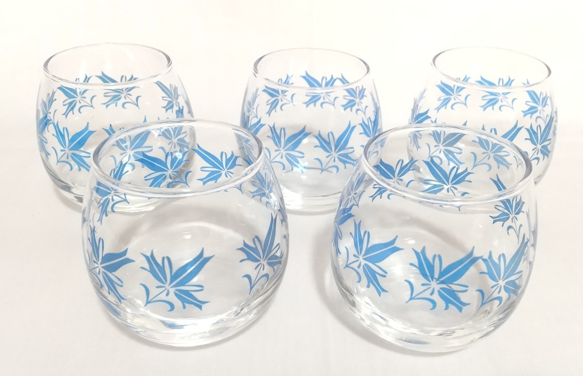 未使用・長期保管品/TOYO GLASS タンブラーセット 丸くてコロンとしたグラス 昭和レトロ 東洋ガラス 5個セット の画像5