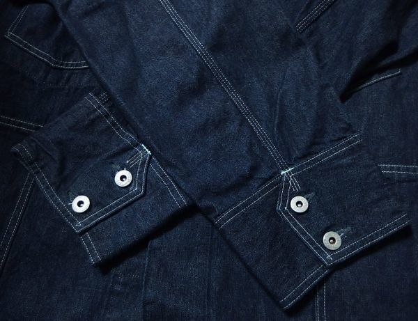 23AW POST O'ALLS OVERALLS ポスト オーバーオールズ 1102-10DI Engineer's Jacket 10oz. Indigo denim デニム カバーオール ジャケット L_画像10