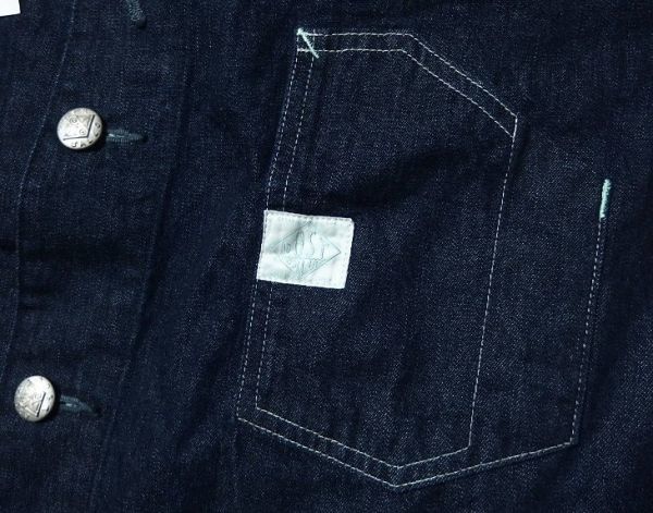 23AW POST O'ALLS OVERALLS ポスト オーバーオールズ 1102-10DI Engineer's Jacket 10oz. Indigo denim デニム カバーオール ジャケット L_画像9