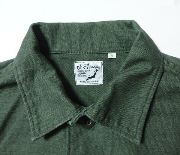 or slow orslow オアスロウ US ARMY SHIRT アーミー シャツ 1_画像5