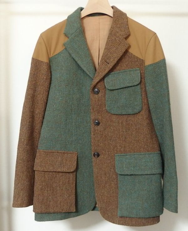 Nigel Cabourn AUTHENTIC ナイジェルケーボン 英国製 Harris Tweed ハリスツイード MALLORY JACKET CRAZY マロリー ジャケット 46