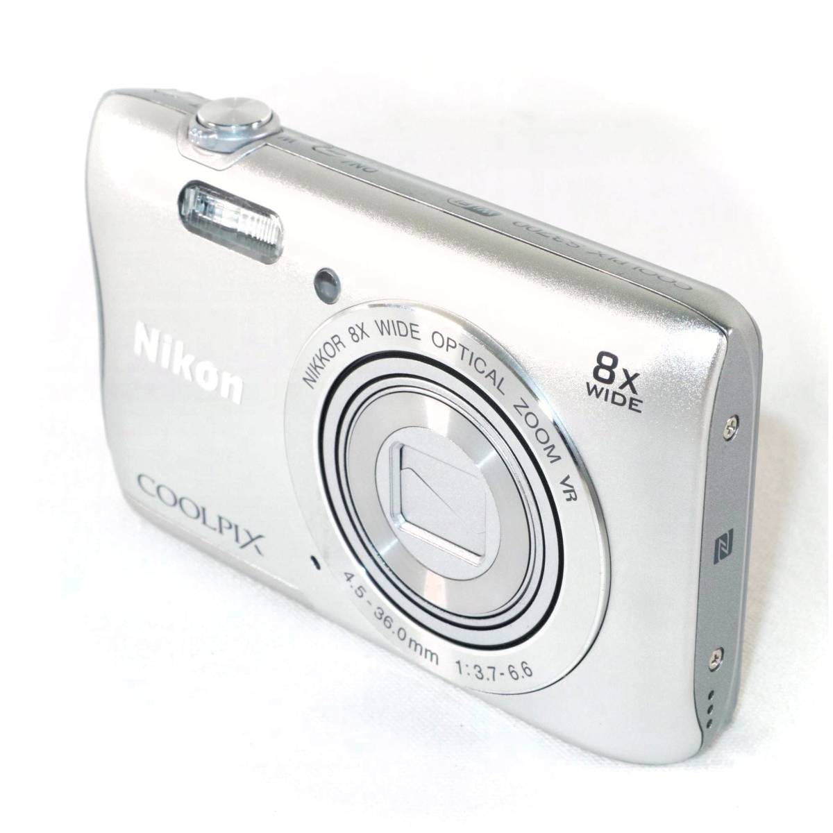 《極上美品》 中古カメラ コンパクトデジタルカメラ ニコン NIKON COOLPIX S3700 シルバー コンデジ k2463_画像2
