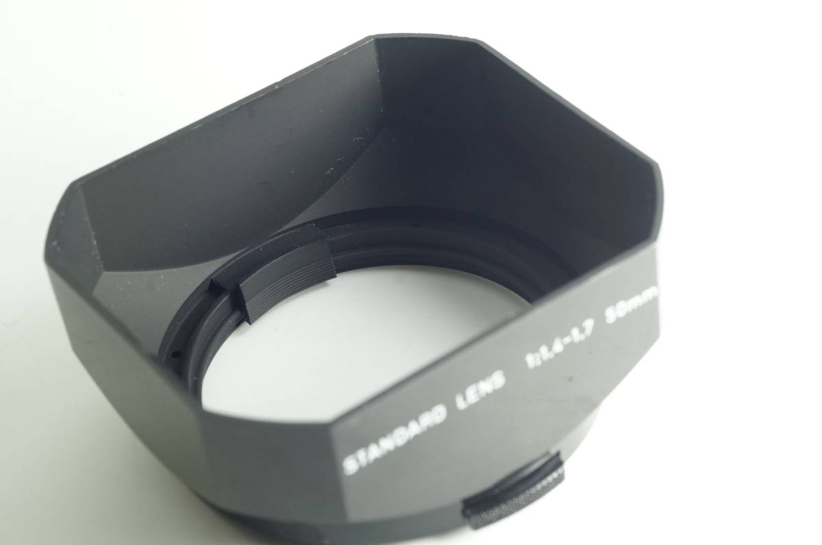 jaＣ★送料無料 良品★PENTAX STANDARD LENS 1.4-1.7 50mm プラスチック製 角型レンズフード フィルター径49mm_画像5
