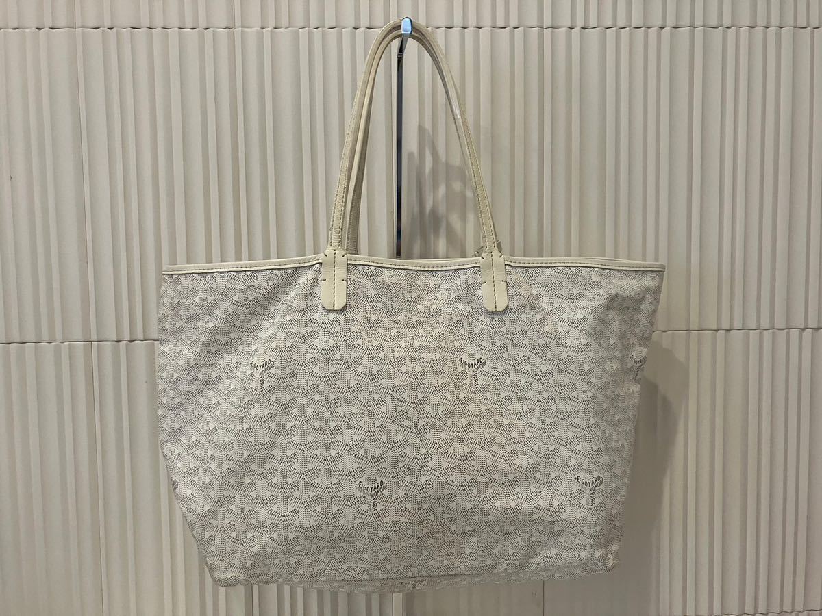 2022正規激安】 B/1404 ゴヤール トートバッグ サンルイPM 白 GOYARD