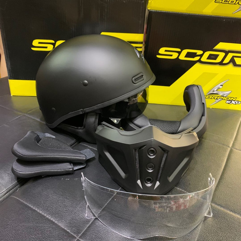 【入手困難】新品 Scorpion EXO スコーピオン ヘルメット 3-in-1 ブラック艶消し_画像4