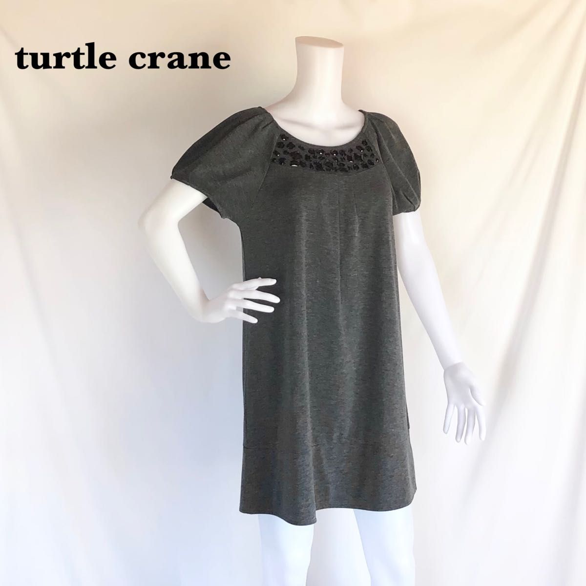 【turtle crane】ビジュー付　ワンピース