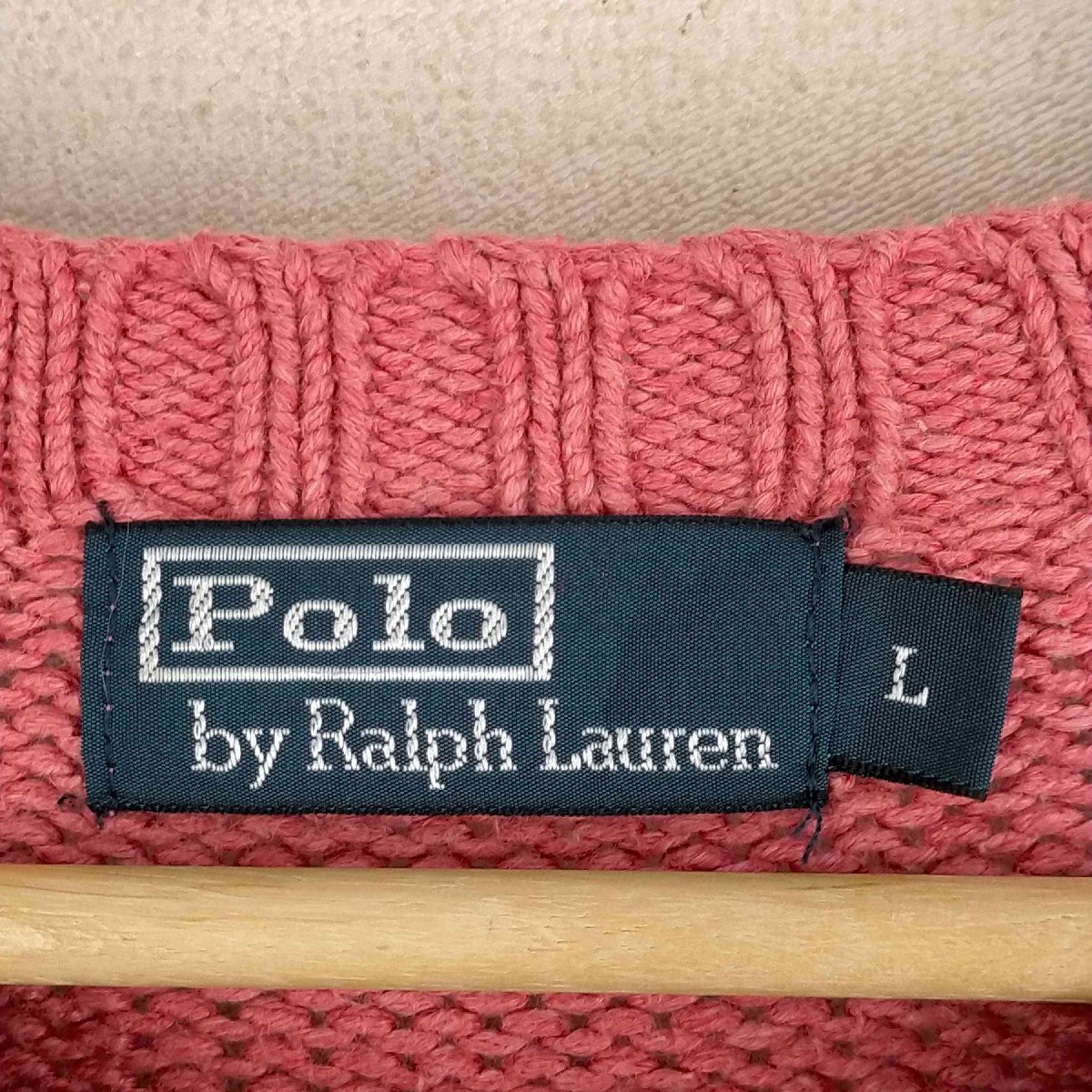 Polo by RALPH LAUREN(ポロバイラルフローレン) ポニー刺繍 コットンニット メンズ 中古 古着 0707_画像6
