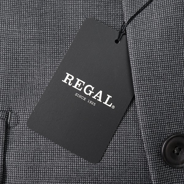 新品 リーガル 防シワ 織り柄 ウール混 ジャケット A5(M) 灰 【J58366】 REGAL 1925 ブレザー 秋冬 メンズ 起毛 ストレッチ_画像8