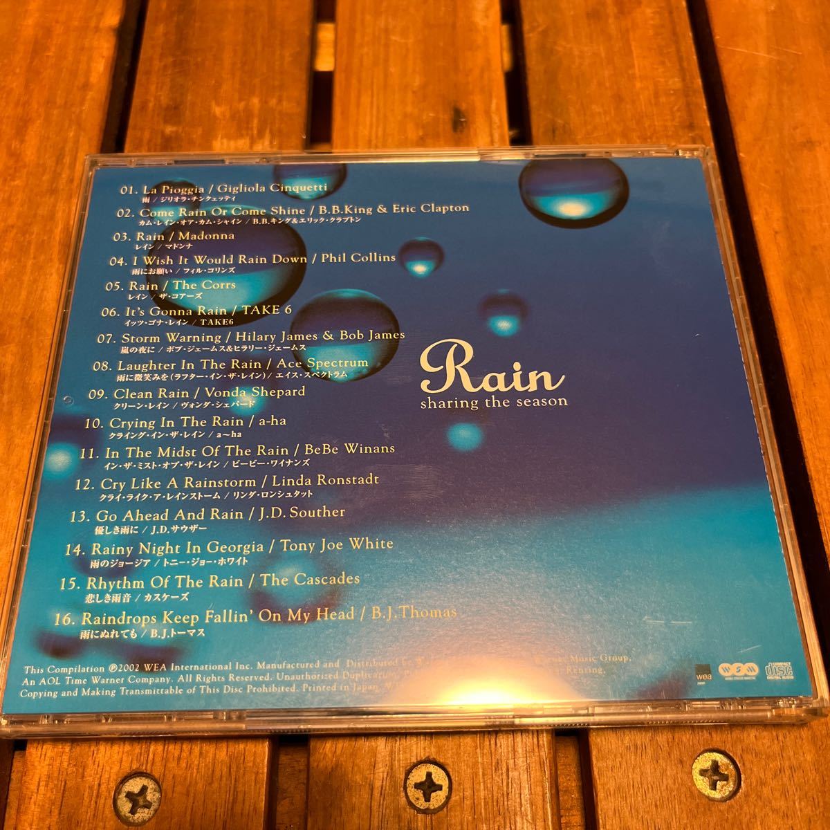 Rain レイン・ソング・コンピレーション　CD 中古品　マドンナ　B.B.キング&エリック・クラプトン_画像3