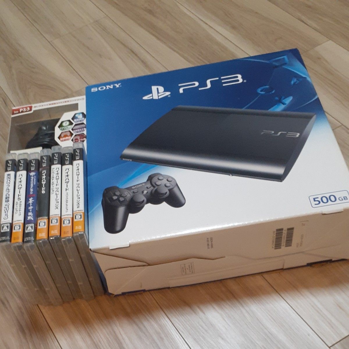 PlayStation3 チャコール・ブラック 500GB CECH-4300C PlayStation3+ソフト7本セット!