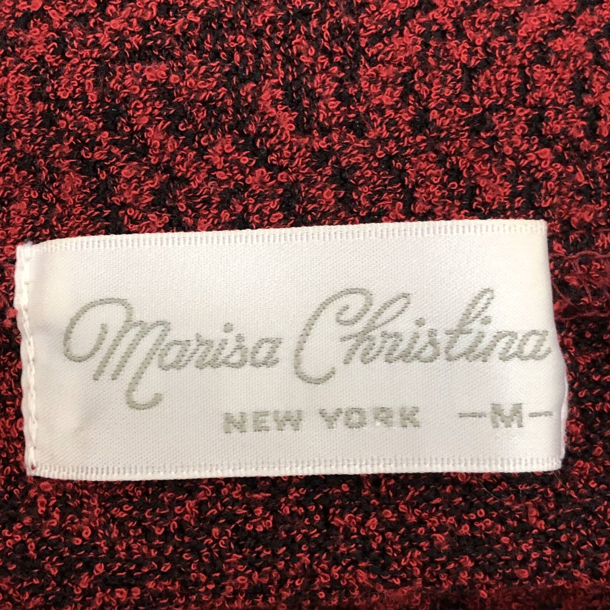 k1308 美品 Marisa christina マリッサクリスチャン トップス 長袖 秋 冬 M 赤 レディース 高級感 昭和レトロ エレガントガーリーチック _画像8