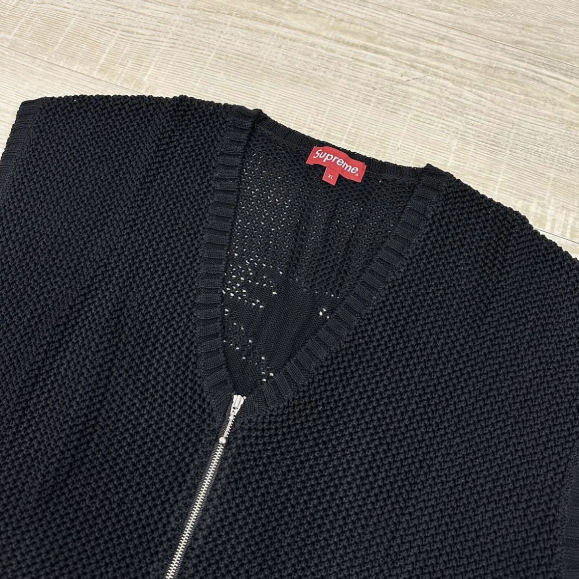 23ss 2023 未使用 Supreme Dragon Zip Up Sweater Vest シュプリーム ドラゴン ジップ アップ セーター ベスト BLACK ブラック 系 size XLの画像4