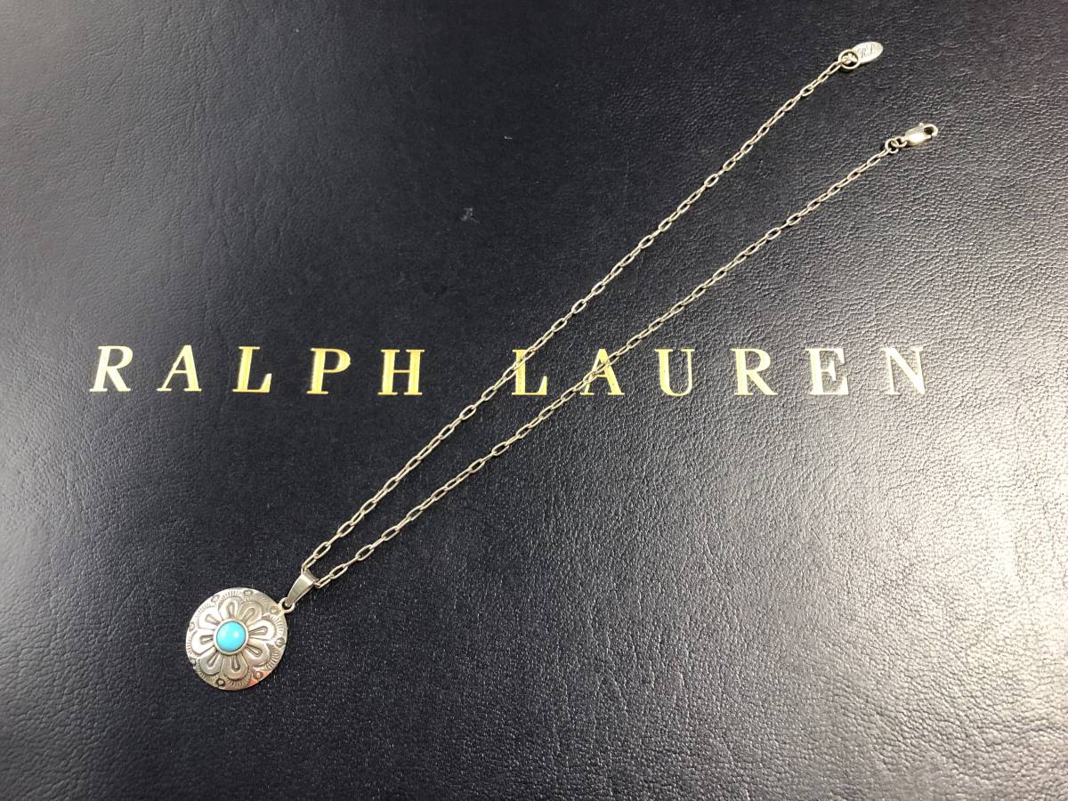  new goods unused * rare silver accessory [ highest rank PURPLE LABEL] Ralph Lauren genuine article . know adult . recommended make choker * Conti .x turquoise /RRL