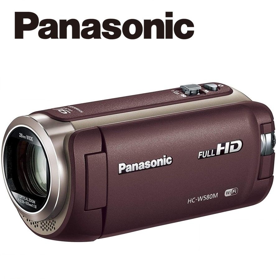 パナソニック Panasonic HC-W580M-T ブラウン HDビデオカメラ Wi-Fi搭載 90倍ズーム 中古