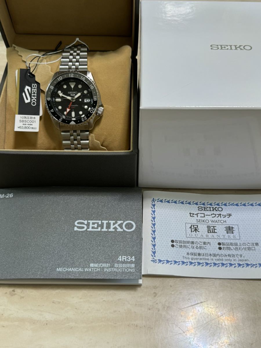 新品 ！ SEIKO セイコー ファイブスポーツ ＧＭ　SBSC001 定価 63.800円 ブラック セイコー5 　SBSC0015 メカニカル 機械式_画像10