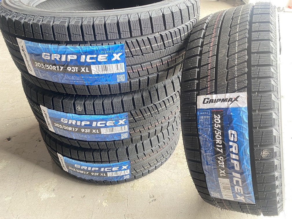 【数量限定特価 2022年製】送料無料 GRIP MAX ICE X 205/50R17 ホワイトレタースタッドレス 4本 グリップマックス_画像2