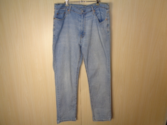 s57◆Levi's ジーンズ◆リーバイス 140周年モデル w38 エジプト製 ライトブルー ストレッチ入り スリムテーパード デニムパンツ 5J_画像1