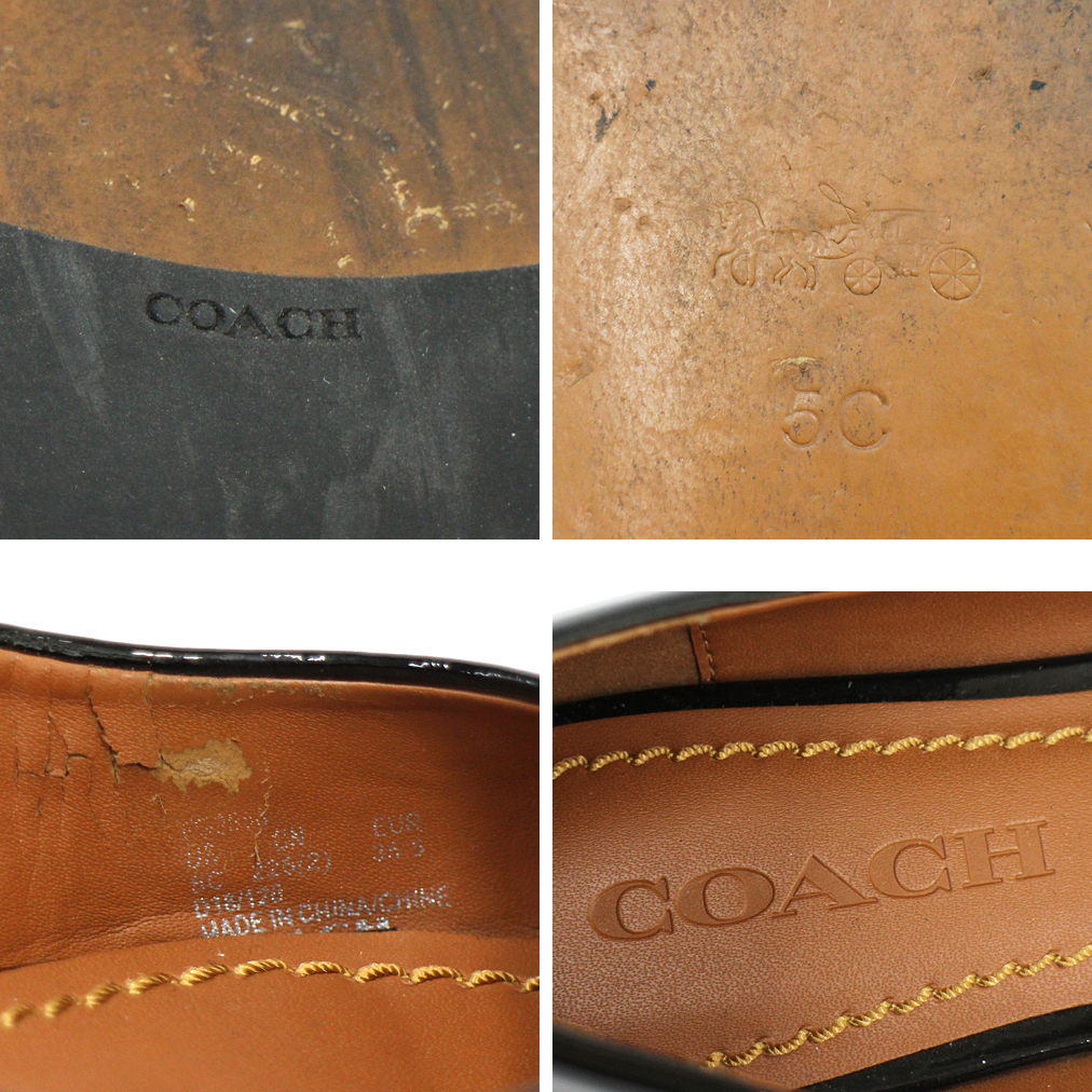 COACH】コーチ フラット パンプス ボールチェーン スタッズ COACH】コーチ フラット パンプス ボールチェーン スタッズ