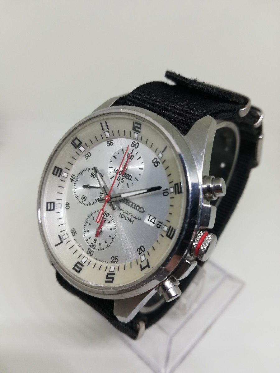 【稼働品】SEIKO セイコー 7T92-0MF0 メンズクォーツクロノグラフ腕時計