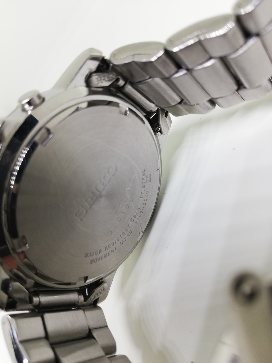 【稼働品】SEIKO セイコー 7T92-0CK0 メンズクォーツクロノグラフ腕時計_画像7