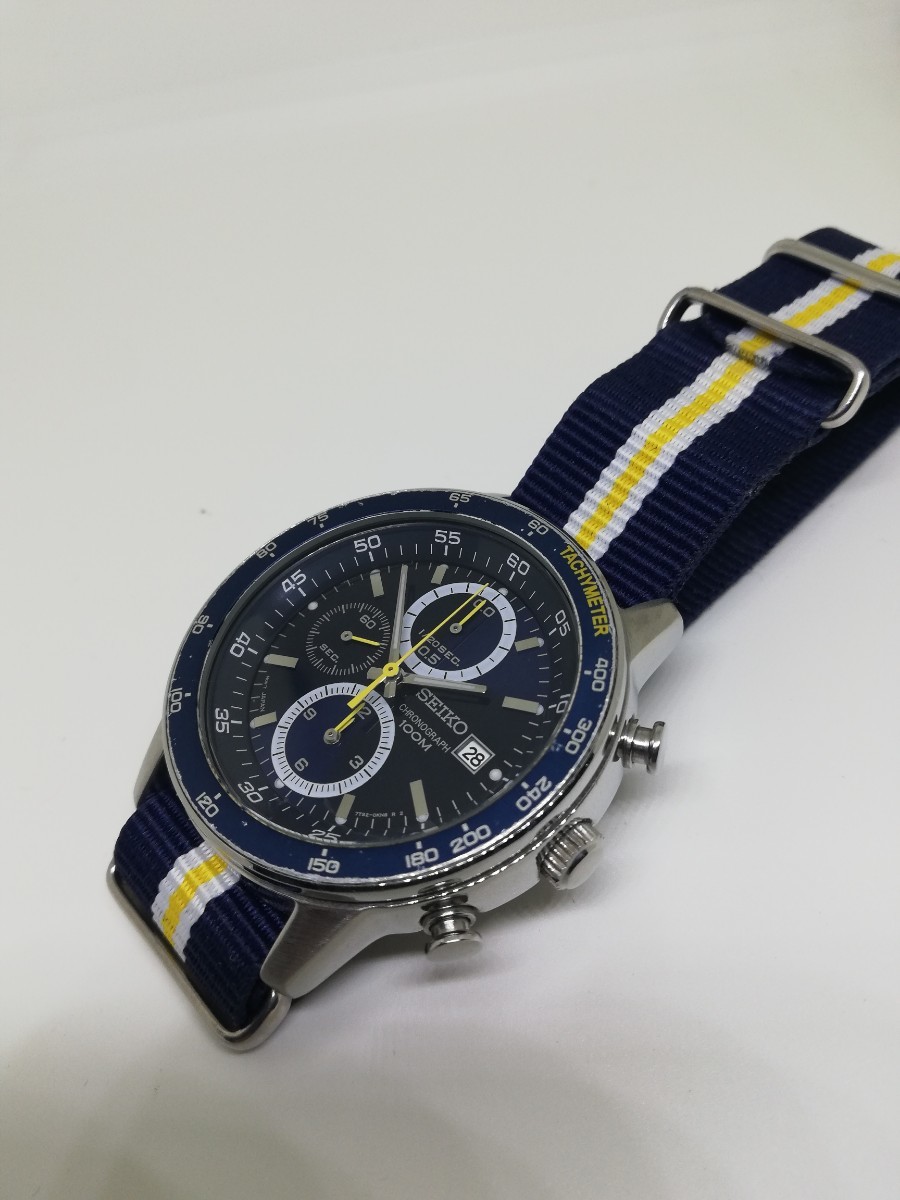 【稼働品】SEIKO セイコー 7T92-0HL0 メンズクォーツクロノグラフ腕時計