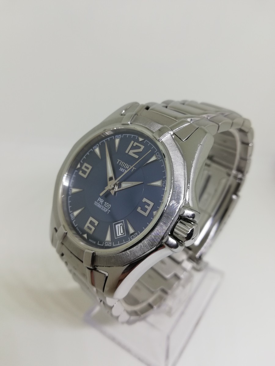 新しいエルメス 【稼働品】TISSOT ティソ PR100 メンズクォーツ腕時計