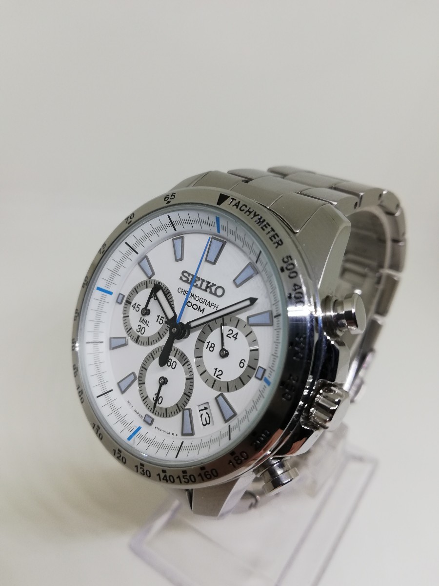 稼働品】SEIKO セイコー 6T63-00D0 メンズクォーツクロノグラフ腕時計