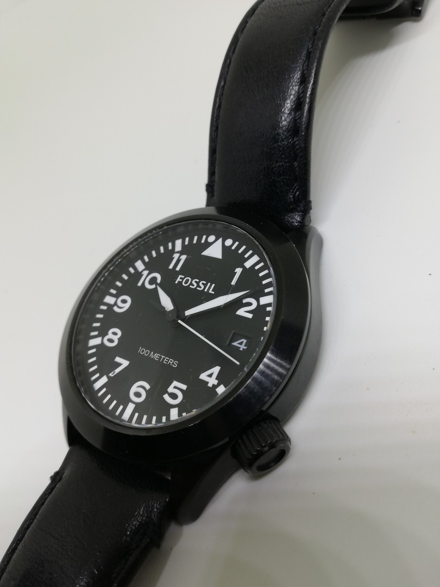 【稼働品】FOSSIL フォッシル AM4515 メンズクォーツ腕時計_画像5