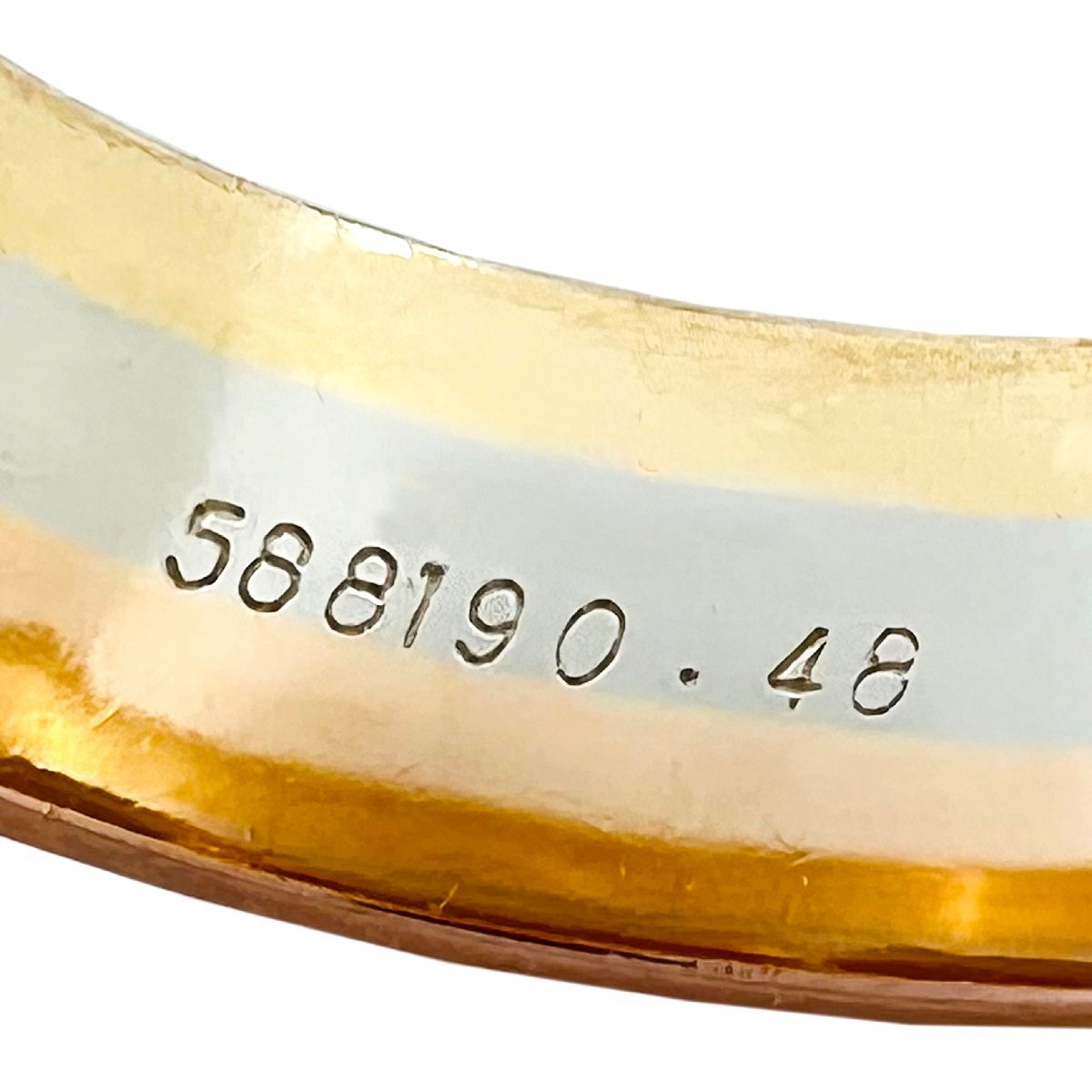 爆買い! CARTIER カルティエ リング 2C 48 8号 750 K18 YG PG WG 3