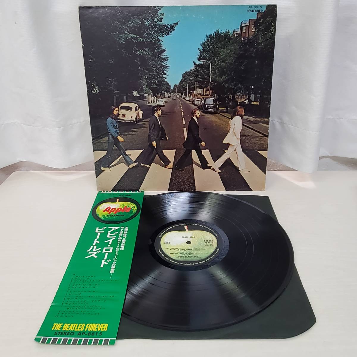 R1017-216□帯付き LP盤 レコード ビートルズ アビーロード THE BEATLES ABBEY ROAD 再生未確認_画像1