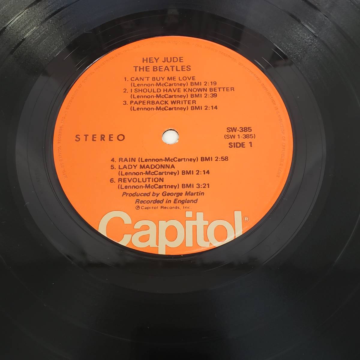 1017-223□LP盤 レコード THE BEATLES HEY JUDE SW-385 米盤 US ビートルズ ヘイ ジュード 再生未確認 capital _画像3