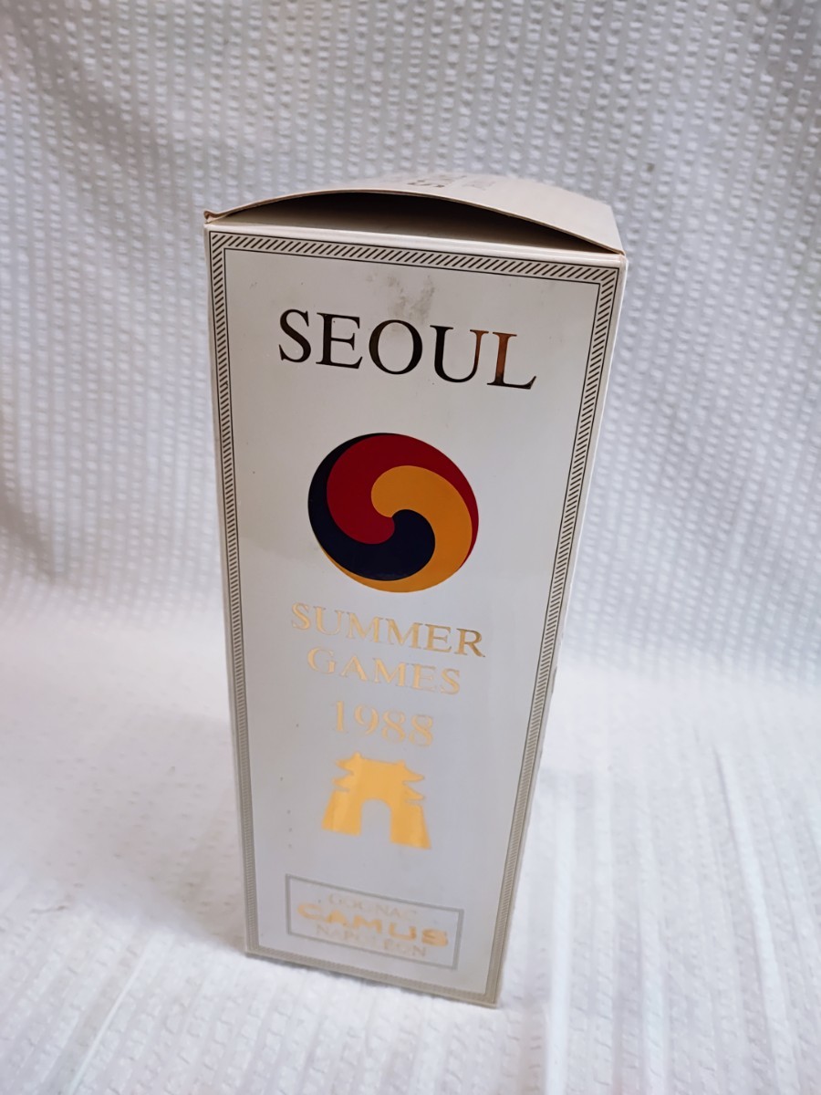 CAMUS NAPOLEON 1988 SEOUL 未開封 箱付き ソウルオリンピック カミュ ナポレオン 古酒 COGNAC 平成レトロ 当時物 コレクション(102612)_画像7