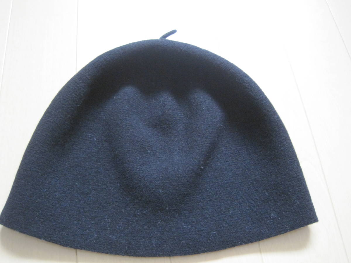 フランス製　agns b.　agnes b.　アニエスベー　ウール　ニット帽　帽子　シンプル_画像2