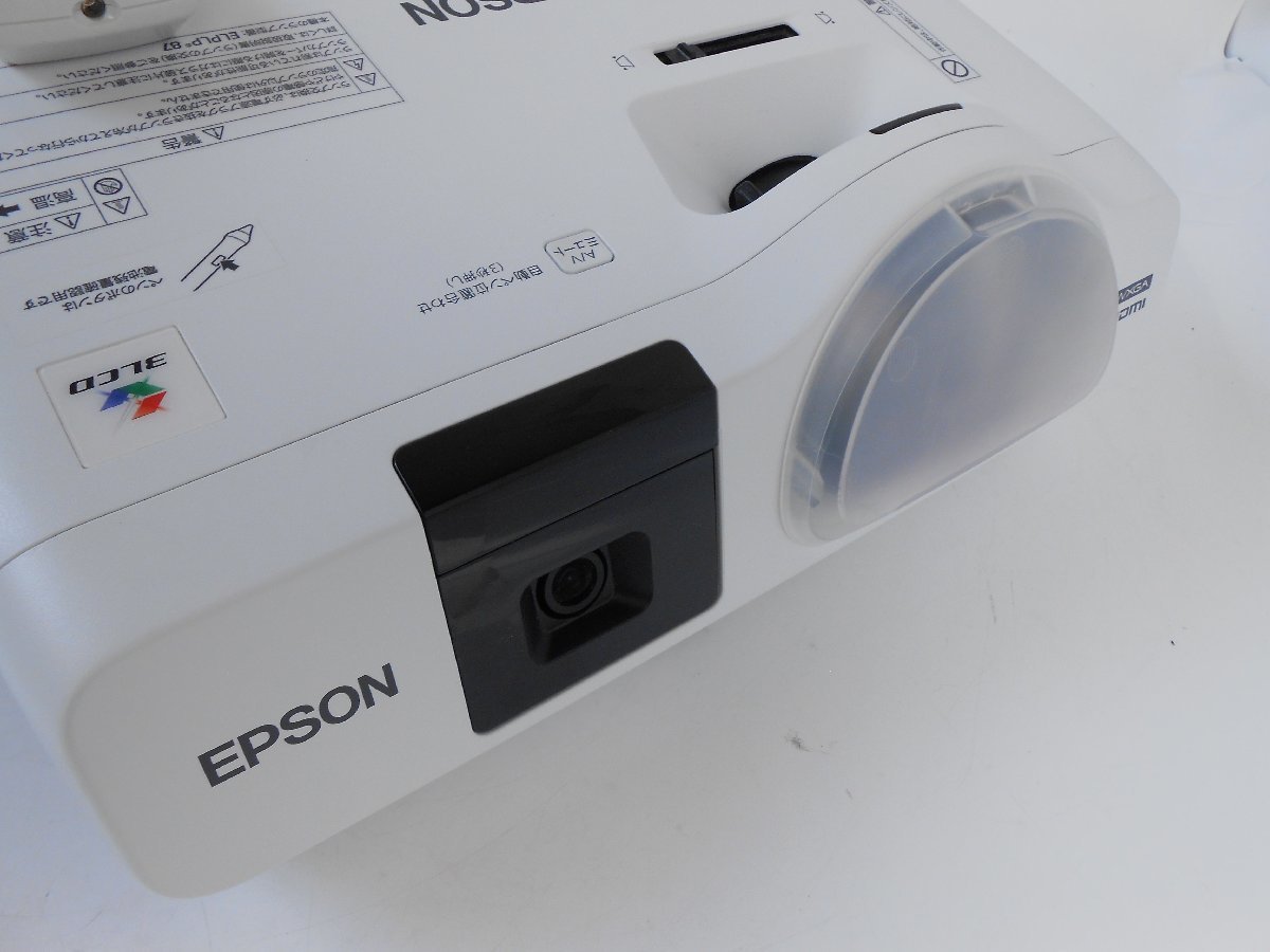 【使用時間287H】 エプソン プロジェクター EPSON H670D LCD PROJECTOR EB-536WT レンズキャップ リモコン付のサムネイル