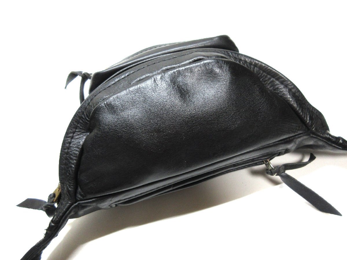 未使用に近い Langlitz Leathers Outside Pocket Waist Bag ラングリッツレザー アウトサイドポケット/ウエストバッグ/ブラック/USA/米国製_画像5