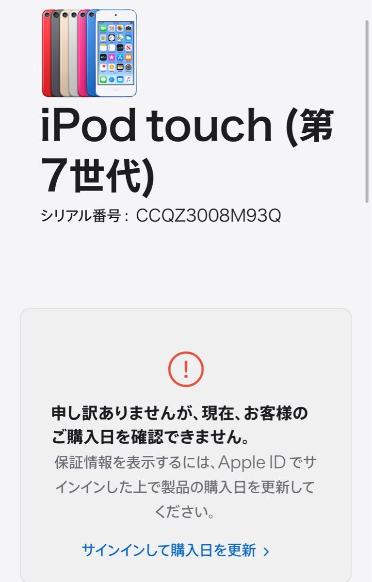 新品未開封 Apple iPod touch 第7世代 256GB ブルー MVJC2J/A