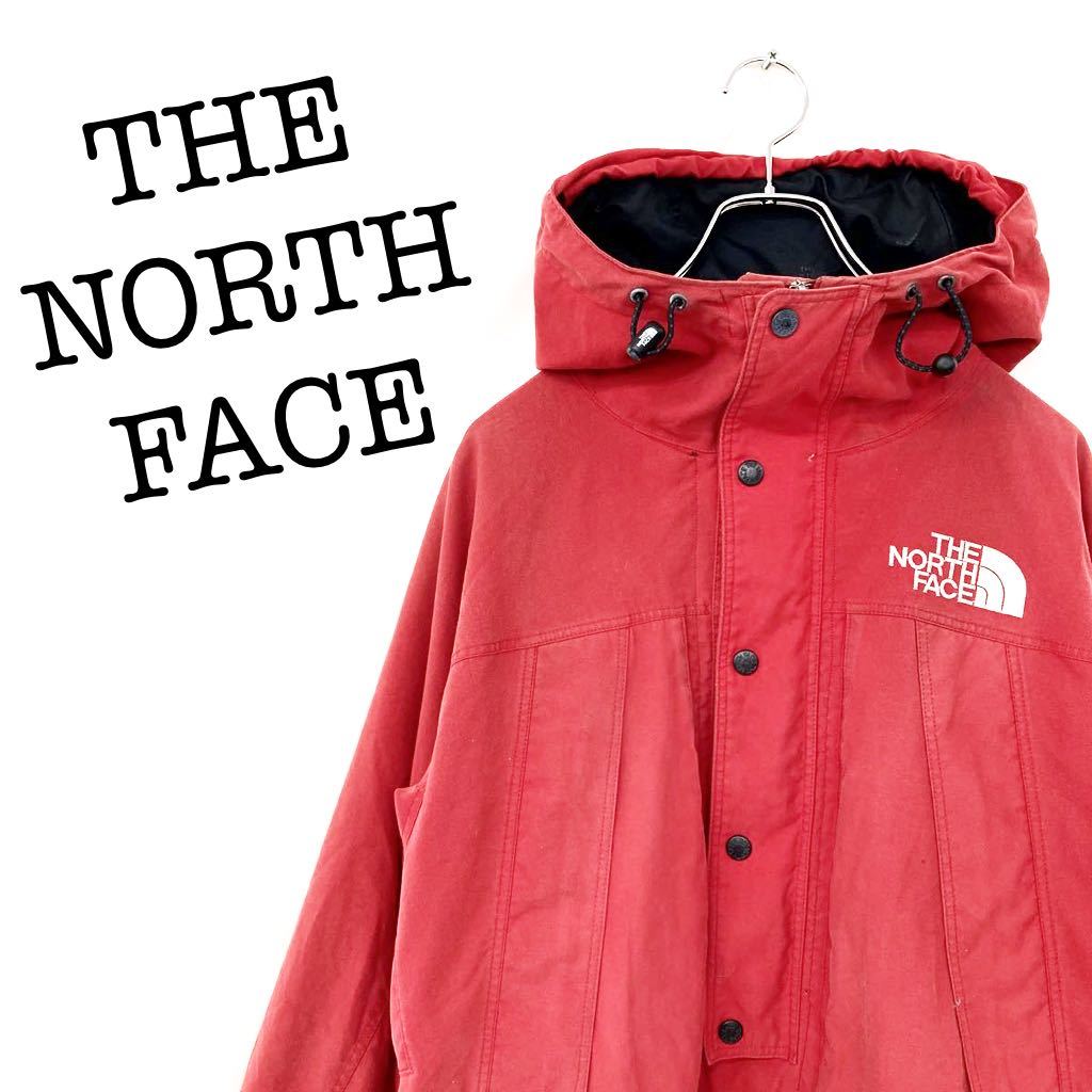 THE NORTH FACE ザ・ノース・フェイス ジャケット アウター 色あせ ポケット多 裾絞り メンズ M アウトドア 作業着 赤 秋 冬 RF782_画像1