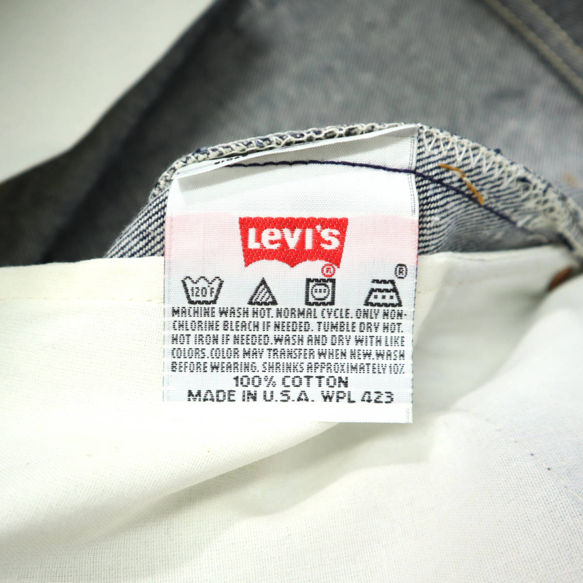 デッドストック 90s ビンテージ LEVIS リーバイス 501 USA製 ストレート デニム パンツ ジーンズ 古着 リジッド ワーク メンズ W30 90年代_画像4