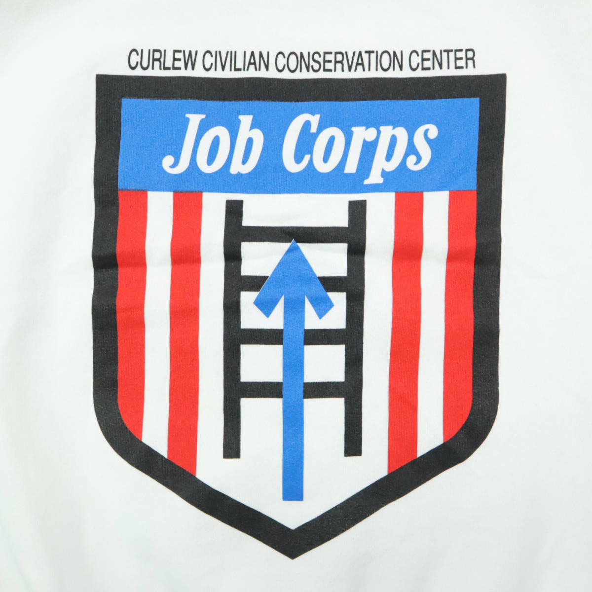 デッドストック 80s ビンテージ VELVA SHEEN ベルバシーン USA製 JOB CORPS ジョブコープス スウェット 白 ワーク 企業 L 古着 トレーナー_画像5