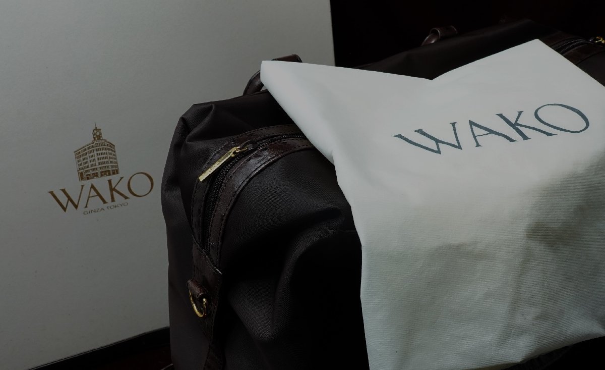 A&P　超珍品 WAKO（銀座和光）大型ボストンBAG 元箱 保存袋 タクシ－ル付