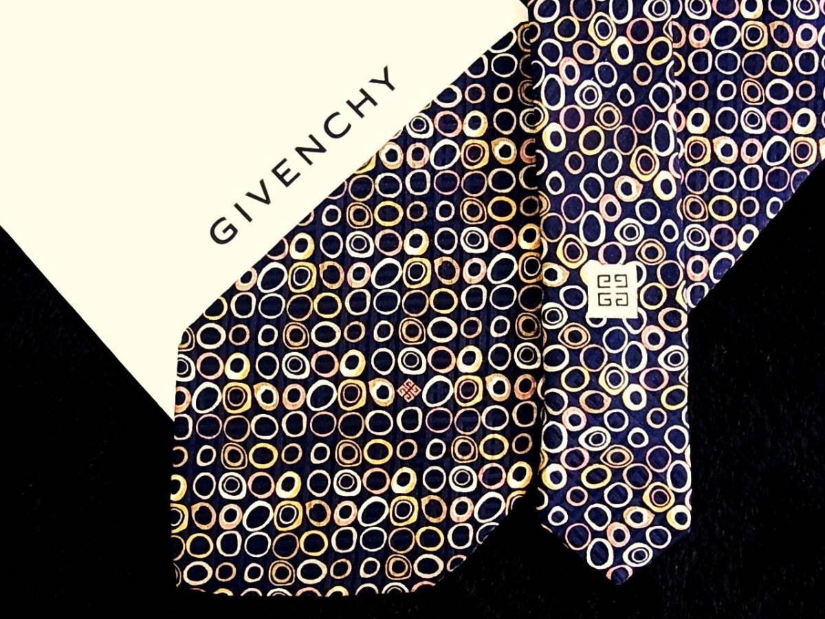 ○E2606N●USED並●ジバンシイ「ロゴ入」【GIVENCHY】ネクタイ●_画像1