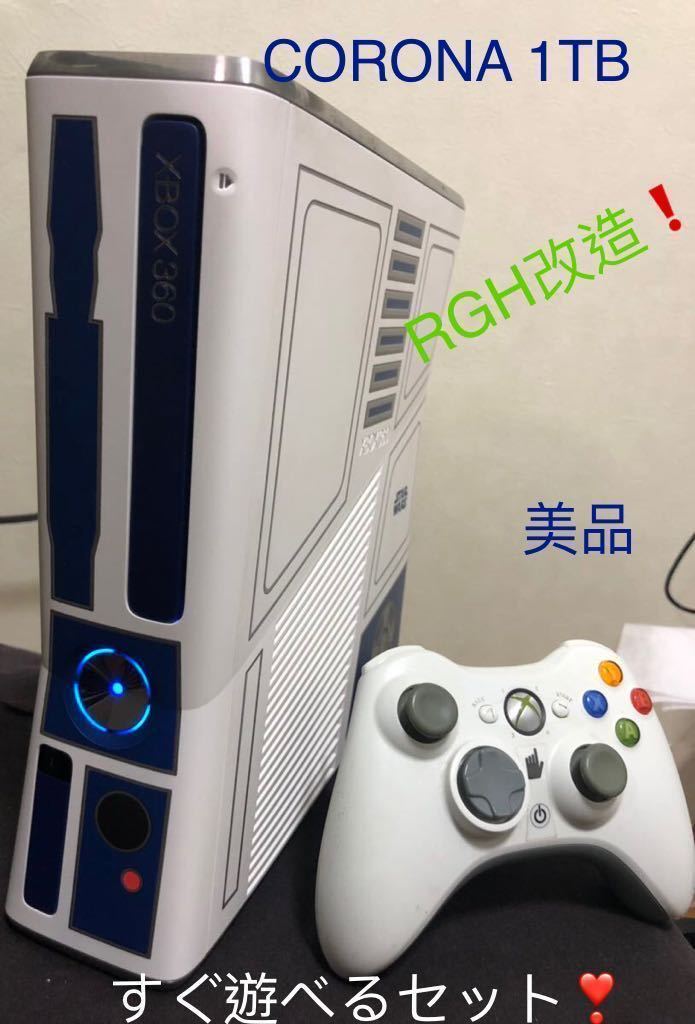 Xbox360s Star Wars CORONA 1TB RGH 日本語化 メインて済み　本体　動作確認済み スターワーズ　美品_画像1