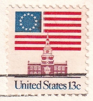 [FDC]13 star. star article flag . independent hole (3)(1975 year )( America ) real .t3925