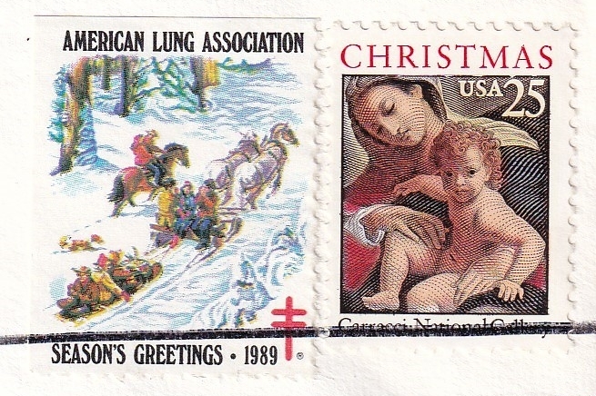 [FDC] Christmas stamp (3)(1989 year )( America ) t3947