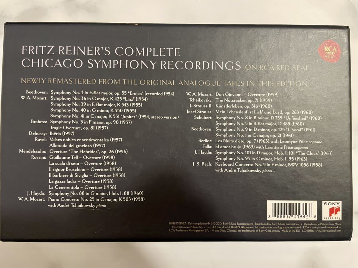 フリッツ・ライナー＆シカゴ交響楽団●ザ・コンプリート・ＲＣＡ・アルバム・コレクション（６３枚組）_画像2